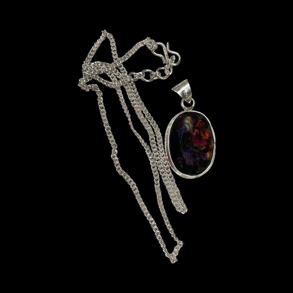 Natural Ammolite Multicolor Pendant  Untreated Gemstone - Picture 9 of 16